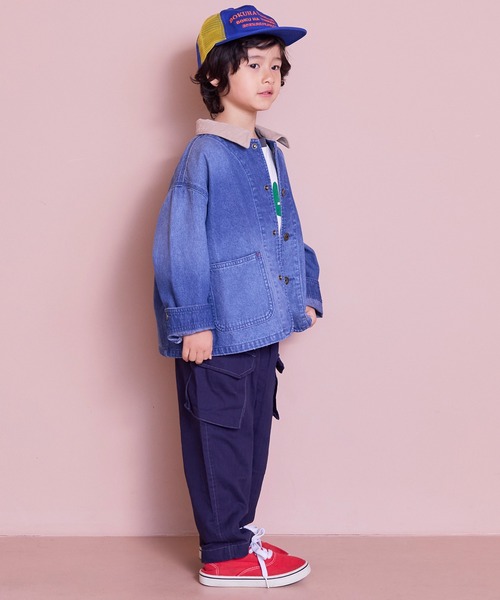 MARKEY'S（マーキーズ）の「デニムカバーオール（デニムジャケット・キッズ・ブルー・90/110/120/130）」の4枚目の写真