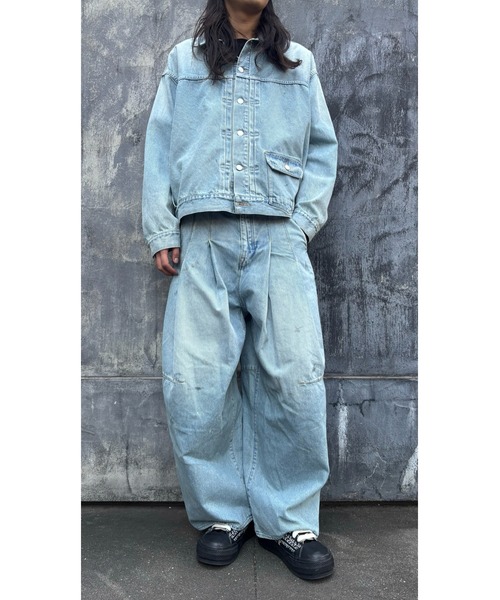 SHINYAKOZUKA（シンヤコヅカ）の「PAINTED ORDINARY CITY BAGGY(ISSUE#8)（デニムパンツ・メンズ・ライトインディゴブルー・MEDIUM/SMALL/X-SMALL）」の5枚目の写真