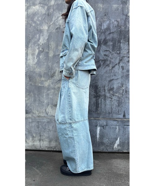 SHINYAKOZUKA（シンヤコヅカ）の「PAINTED ORDINARY CITY BAGGY(ISSUE#8)（デニムパンツ・メンズ・ライトインディゴブルー・MEDIUM/SMALL/X-SMALL）」の6枚目の写真