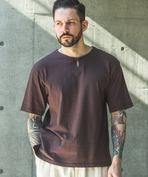 MR.OLIVE（ミスターオリーブ）の「88/12 VINTAGE MATERIAL / KEY NECK T-SHIRT /M261137（Tシャツ/カットソー）」