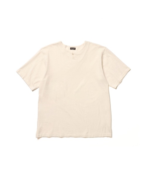 MR.OLIVE（ミスターオリーブ）の「88/12 VINTAGE MATERIAL / KEY NECK T-SHIRT /M261137（Tシャツ/カットソー・メンズ・オフホワイト/ブラック/ブラウン・MEDIUM/LARGE）」の9枚目の写真