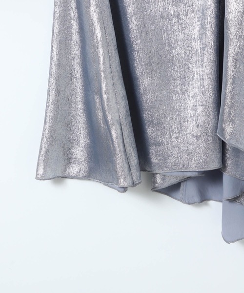 JEANASIS（ジーナシス）の「【選べる着丈】グロッシーイレヘムフレアスカート/646424（スカート・レディース・シルバー系その他/ブルー系その他/ピンク系その他/ブラック系その他・FREE/SMALL）」の7枚目の写真