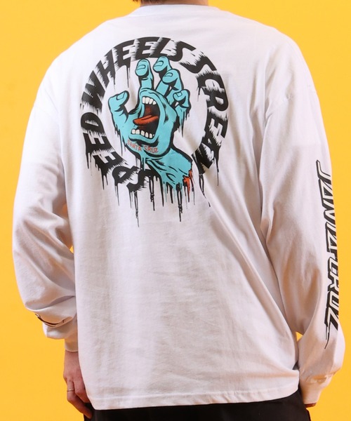 SANTA CRUZ(サンタクルーズ)の「SANTA CRUZ/サンタクルーズ TAGGED SPEED WHEELS L/S T 502261401(Tシャツ/カットソー・メンズ・ホワイト/ブラック・XL/L/M)」の1枚目の写真