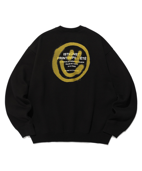 ISTKUNST(イストクンスト)の「LOGO&SMILEY SWEATSHIRTS_BLACK(IK2DFMM440A)(スウェット・レディース・ブラック・S/M/L)」の2枚目の写真