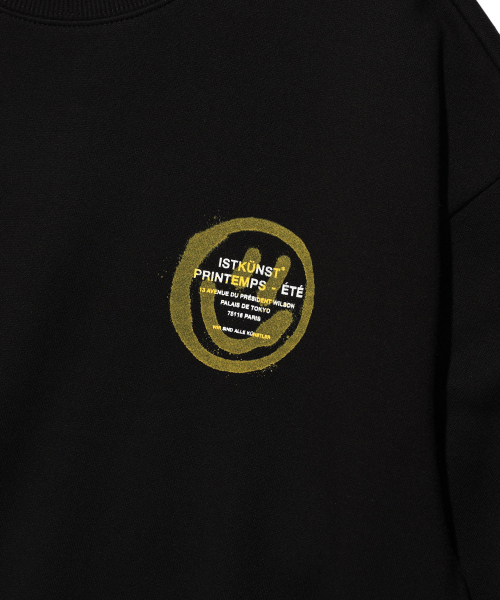 ISTKUNST(イストクンスト)の「LOGO&SMILEY SWEATSHIRTS_BLACK(IK2DFMM440A)(スウェット・レディース・ブラック・S/M/L)」の4枚目の写真