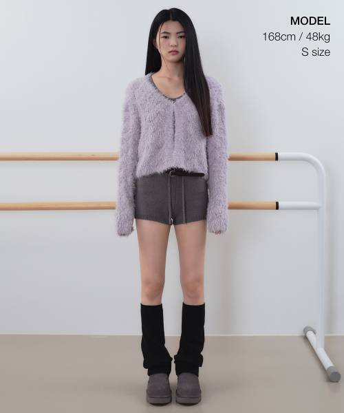 MUSINSA STANDARD WOMAN（ムシンサスタンダードウーマン）の「ウィメンズロンバースファージカーディガン[ライトパープル]（カーディガン/ボレロ・レディース・その他・SMALL/MEDIUM/X-SMALL/LARGE）」の2枚目の写真