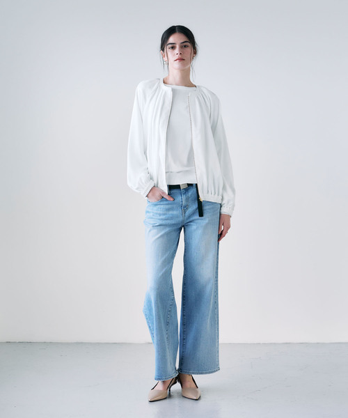 N.O.R.C(ノーク)の「バックサテンストレッチブルゾン(その他アウター・レディース・ネイビー/ホワイト・フリー)」の13枚目の写真