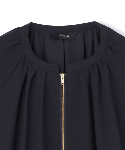N.O.R.C(ノーク)の「バックサテンストレッチブルゾン(その他アウター・レディース・ネイビー/ホワイト・フリー)」の21枚目の写真