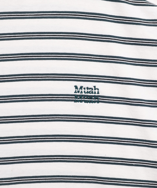 muahmuah（ムーアムーア）の「ストライプポイント刺繍スウェットTシャツ [3色]（スウェット・レディース・アイボリー/ネイビー/グレー・FREE）」の22枚目の写真