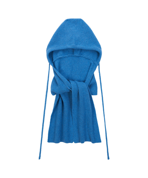 セール】ベーシックマフラー バラクラバ (ブルー)（ニットキャップ