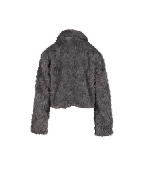 YUNSE(ユンセ)の「FAUX FUR JACKET(その他アウター・レディース・チャコールグレー/ブラウン・OS)」の3枚目の写真