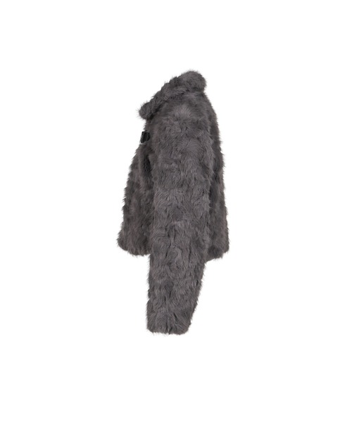 YUNSE(ユンセ)の「FAUX FUR JACKET(その他アウター・レディース・チャコールグレー/ブラウン・OS)」の4枚目の写真