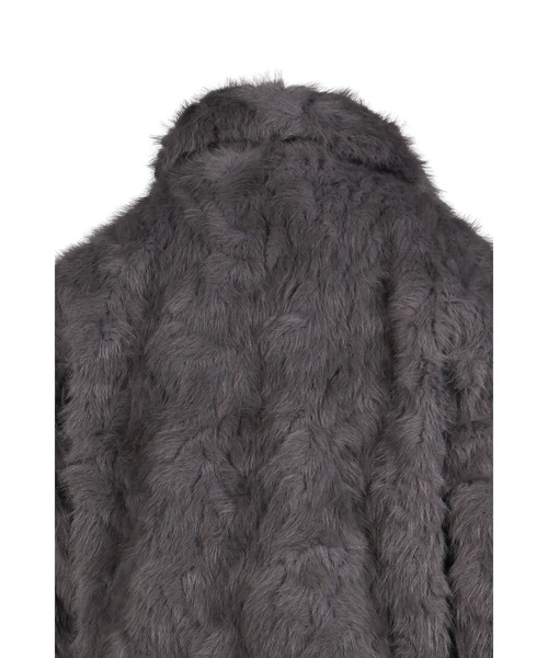 YUNSE(ユンセ)の「FAUX FUR JACKET(その他アウター・レディース・チャコールグレー/ブラウン・OS)」の6枚目の写真