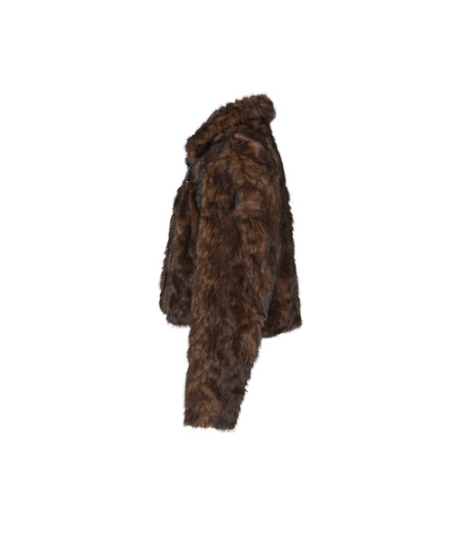 YUNSE(ユンセ)の「FAUX FUR JACKET(その他アウター・レディース・チャコールグレー/ブラウン・OS)」の8枚目の写真
