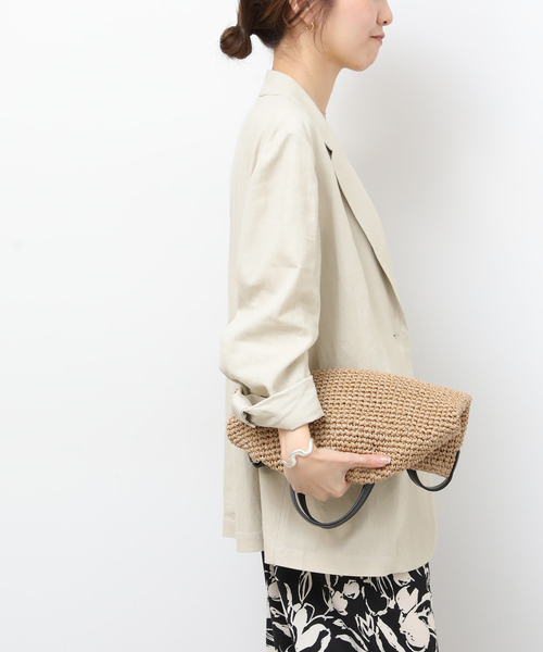 JOURNAL STANDARD relume（ジャーナルスタンダード　レリューム）の「［手洗い可］リネンフィールシングルジャケット（テーラードジャケット・レディース・ブラック/ベージュ・36/38）」の18枚目の写真