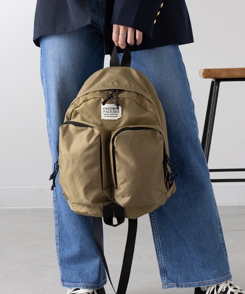 FREDRIK PACKERS(フレドリックパッカーズ)の「【FREDRIK PACKERS】≪別注≫420D TWINS BACK PACK A4サイズ収納可能 マザーズバッグ リュック(バックパック/リュック・メンズ・カーキ・FREE)」の1枚目の写真