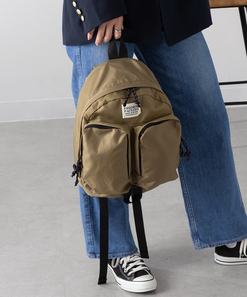 FREDRIK PACKERS(フレドリックパッカーズ)の「【FREDRIK PACKERS】≪別注≫420D TWINS BACK PACK A4サイズ収納可能 マザーズバッグ リュック(バックパック/リュック・メンズ・カーキ・FREE)」の3枚目の写真