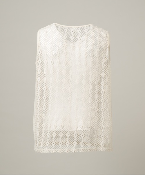 CASPER JOHN(キャスパージョン)の「Lace tank top/レースタンクトップ(タンクトップ・メンズ・ホワイト/ブラック・MEDIUM/X-SMALL/SMALL/LARGE)」の11枚目の写真
