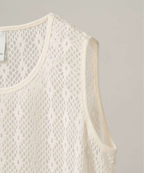 CASPER JOHN(キャスパージョン)の「Lace tank top/レースタンクトップ(タンクトップ・メンズ・ホワイト/ブラック・MEDIUM/X-SMALL/SMALL/LARGE)」の16枚目の写真