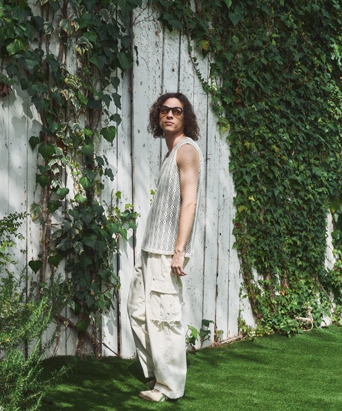CASPER JOHN(キャスパージョン)の「Lace tank top/レースタンクトップ(タンクトップ・メンズ・ホワイト/ブラック・MEDIUM/X-SMALL/SMALL/LARGE)」の8枚目の写真