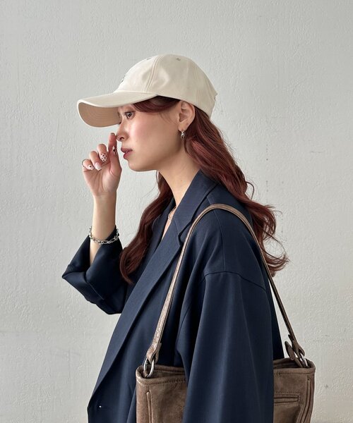 DISCOAT（ディスコート）の「beautemps刺繍キャップ（キャップ・レディース・アイボリー/チャコールグレー/ベージュ/ピンク・FREE）」の10枚目の写真