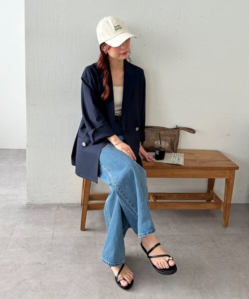 DISCOAT（ディスコート）の「beautemps刺繍キャップ（キャップ・レディース・アイボリー/チャコールグレー/ベージュ/ピンク・FREE）」の13枚目の写真