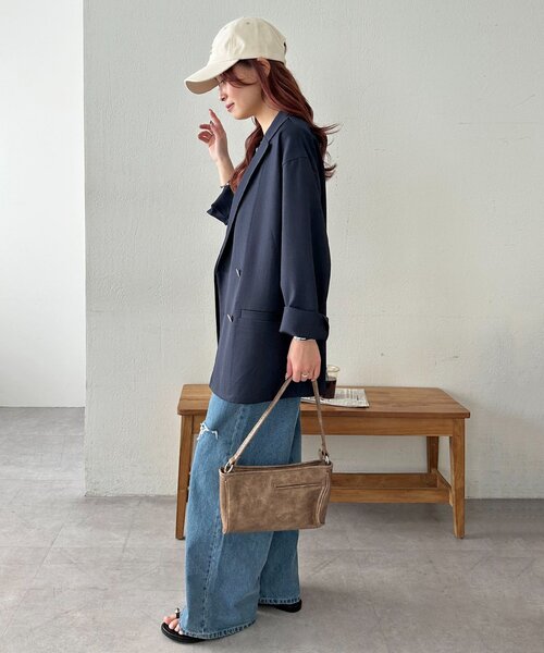 DISCOAT（ディスコート）の「beautemps刺繍キャップ（キャップ・レディース・アイボリー/チャコールグレー/ベージュ/ピンク・FREE）」の14枚目の写真