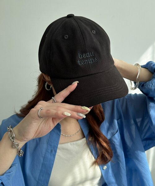 DISCOAT（ディスコート）の「beautemps刺繍キャップ（キャップ・レディース・アイボリー/チャコールグレー/ベージュ/ピンク・FREE）」の16枚目の写真