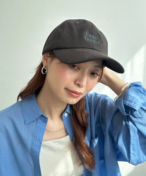 DISCOAT（ディスコート）の「beautemps刺繍キャップ（キャップ・レディース・アイボリー/チャコールグレー/ベージュ/ピンク・FREE）」の17枚目の写真