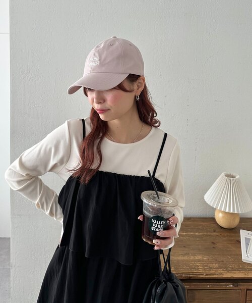 DISCOAT（ディスコート）の「beautemps刺繍キャップ（キャップ・レディース・アイボリー/チャコールグレー/ベージュ/ピンク・FREE）」の19枚目の写真