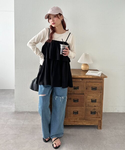 DISCOAT（ディスコート）の「beautemps刺繍キャップ（キャップ・レディース・アイボリー/チャコールグレー/ベージュ/ピンク・FREE）」の20枚目の写真