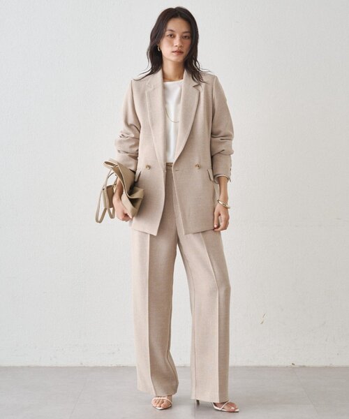 LOUNGEDRESS（ラウンジドレス）の「【Atelier N5/アトリエヌメロサンク】パフスリーブクルーブラウス（シャツ/ブラウス・レディース・オフホワイト/ネイビー・FREE）」の8枚目の写真