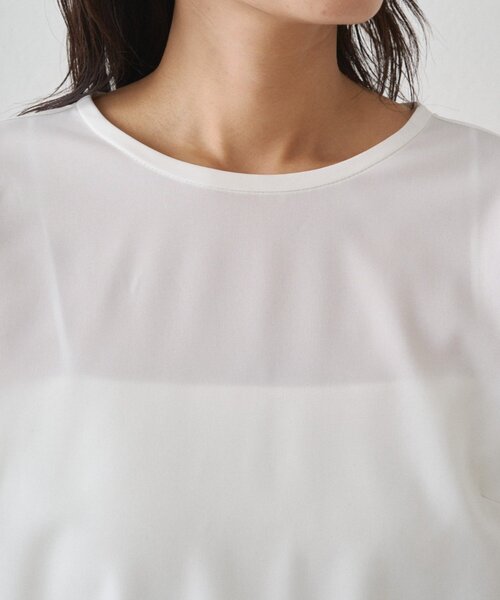 LOUNGEDRESS（ラウンジドレス）の「【Atelier N5/アトリエヌメロサンク】パフスリーブクルーブラウス（シャツ/ブラウス・レディース・オフホワイト/ネイビー・FREE）」の20枚目の写真