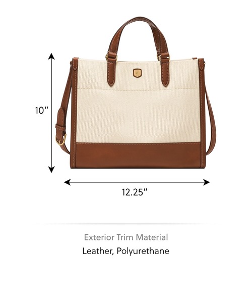 FOSSIL(フォッシル)の「フォッシル トートバッグ レディース キャンバス/コットン ホワイト スマホ収納可 ZB11189101(トートバッグ・レディース・ホワイト・FREE)」の6枚目の写真