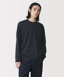 紳士　天竺編みクルーネック長袖Ｔシャツ