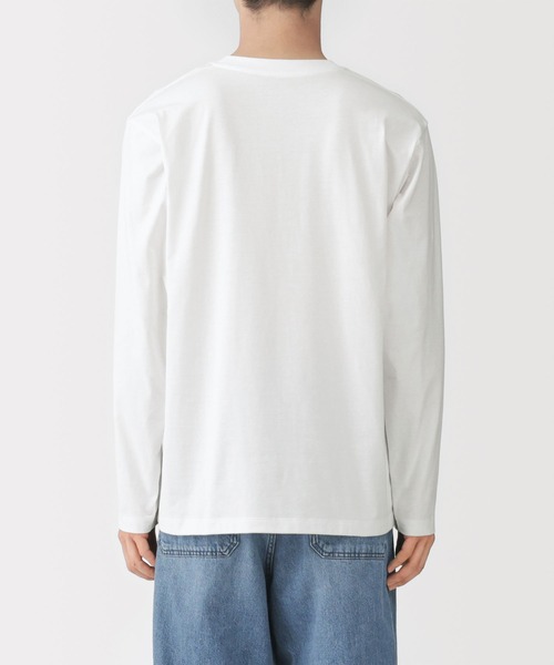 無印良品(ムジルシリョウヒン)の「紳士 天竺編みクルーネック長袖Tシャツ(Tシャツ/カットソー・メンズ・ブルー系/カーキ/スモークピンク/ブラック/グレー/ホワイト/ダークネイビー・S/L/XL/M)」の10枚目の写真