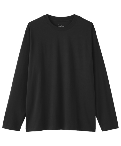 無印良品(ムジルシリョウヒン)の「紳士 天竺編みクルーネック長袖Tシャツ(Tシャツ/カットソー・メンズ・ブルー系/カーキ/スモークピンク/ブラック/グレー/ホワイト/ダークネイビー・S/L/XL/M)」の16枚目の写真