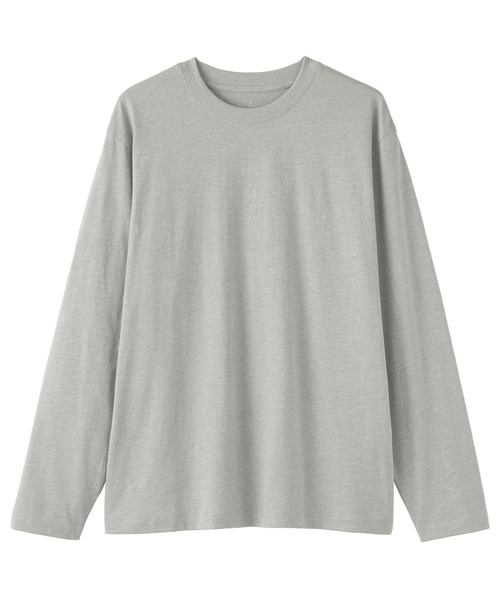 無印良品(ムジルシリョウヒン)の「紳士 天竺編みクルーネック長袖Tシャツ(Tシャツ/カットソー・メンズ・ブルー系/カーキ/スモークピンク/ブラック/グレー/ホワイト/ダークネイビー・S/L/XL/M)」の19枚目の写真