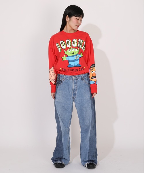 Disney(ディズニー)の「親子お揃い ディズニー トイ・ストーリー キャラクターロンT 1271A(Tシャツ/カットソー・レディース・レッド/ブラック・ユニセックスM/ユニセックスL/ユニセックスXL)」の9枚目の写真