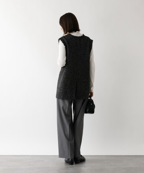 abahouse mavie(アバハウスマヴィ)の「ツイードフリンジベスト(ベスト・レディース・ライトグレー/ブラック・フリー)」の13枚目の写真
