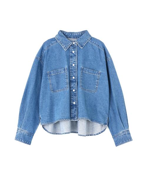 N.（N. Natural Beauty Basic）（エヌエヌナチュラルビューティーベーシック）の「クロップドデニムシャツ（シャツ/ブラウス・レディース・ネイビー/ブルー・ﾌﾘ-）」の22枚目の写真