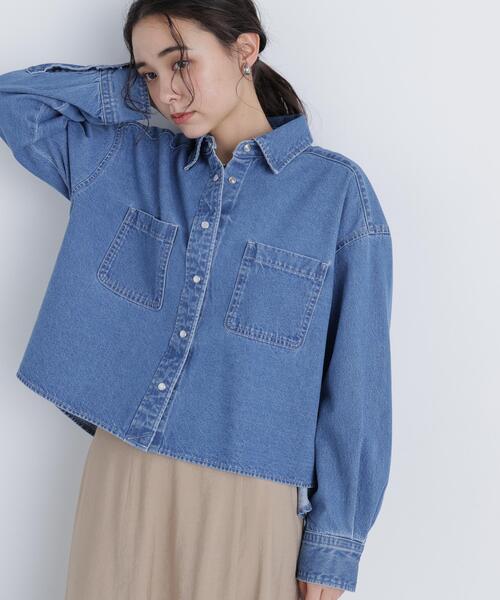 クロップドデニムシャツ（シャツ/ブラウス）｜N.（N. Natural Beauty