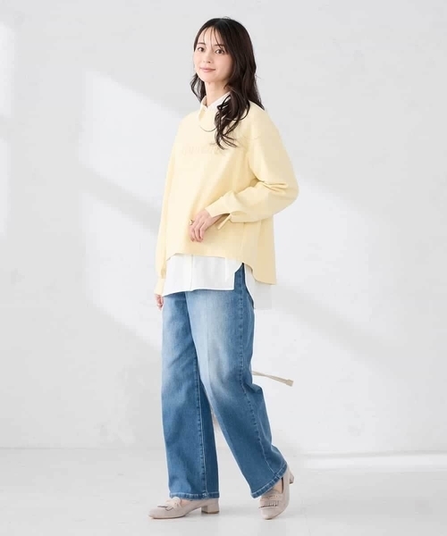 a.v.v（アーヴェヴェ）の「フロッキープリントプルオーバー（スウェット・レディース・チャコールグレー/アイボリー/クリーム・38/40）」の7枚目の写真