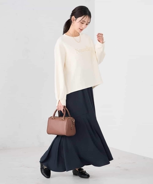 a.v.v（アーヴェヴェ）の「フロッキープリントプルオーバー（スウェット・レディース・チャコールグレー/アイボリー/クリーム・38/40）」の13枚目の写真