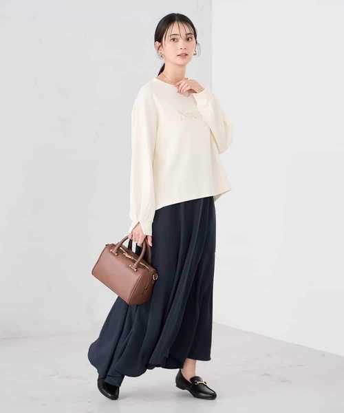 a.v.v（アーヴェヴェ）の「フロッキープリントプルオーバー（スウェット・レディース・チャコールグレー/アイボリー/クリーム・38/40）」の14枚目の写真