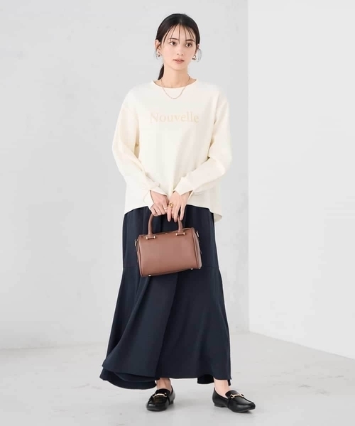 a.v.v（アーヴェヴェ）の「フロッキープリントプルオーバー（スウェット・レディース・チャコールグレー/アイボリー/クリーム・38/40）」の15枚目の写真