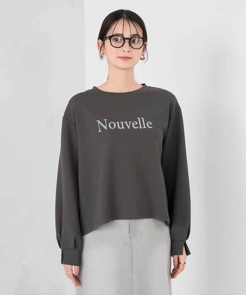 a.v.v（アーヴェヴェ）の「フロッキープリントプルオーバー（スウェット・レディース・チャコールグレー/アイボリー/クリーム・38/40）」の21枚目の写真