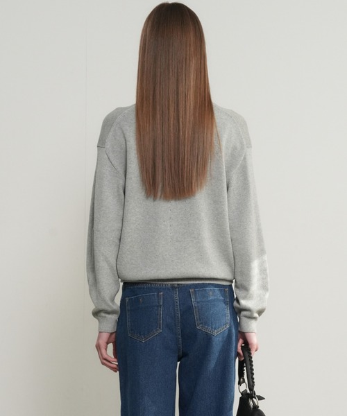 GENERAL IDEA（ジェネラルアイデア）の「【GENERAL IDEA】コットンレイヤードVネックニットプルオーバー / Cotton Layered V-Neck Knit Pullover（ニット/セーター・レディース・ホワイト/ピンク/ライトグレー・S/L/M）」の12枚目の写真