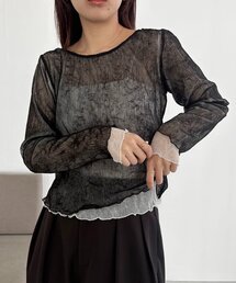 CAPRICIEUX LE'MAGE | ワッシャーリバプルオーバー(Tシャツ/カットソー)