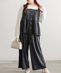 CLETTEオリジナルリップルビスチェ＆ワイドパンツセットアップ